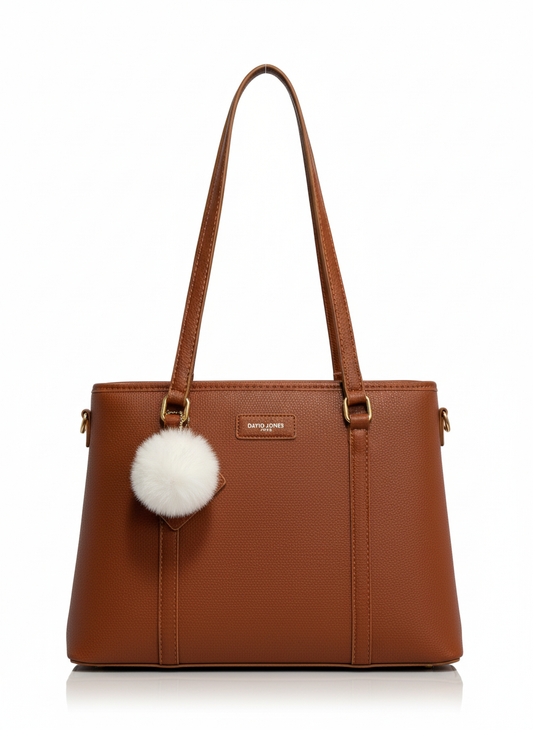 David Jones White Croc Top-Handle Bag