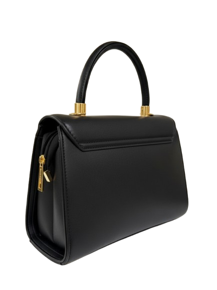 Noir Chic Top-Handle Bag