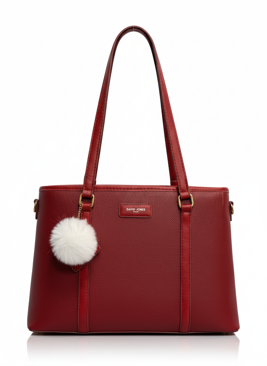 David Jones White Croc Top-Handle Bag