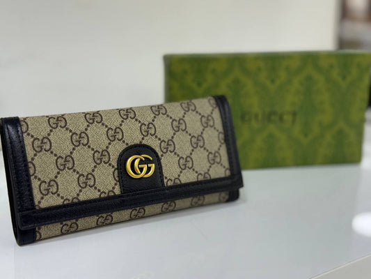 Gucci Ophidia GG Supreme Canvas & Leather Wallet