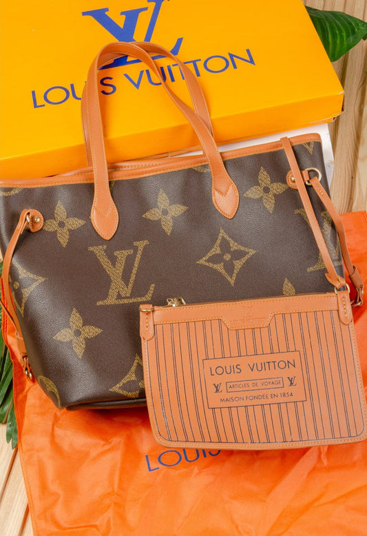 Louis Vuitton Double Face Tote Bag with Pouch