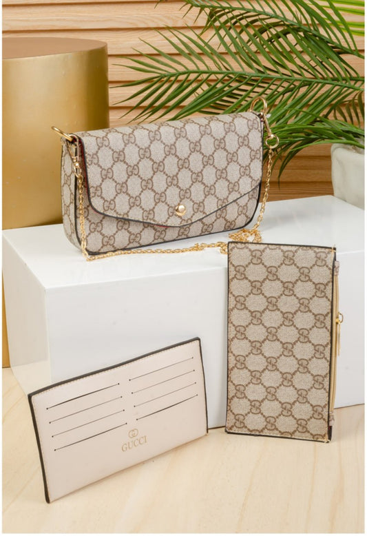 Elegant 3-in-1 Handbag Set | Dior & Gucci Inspired | Stylish & Practical