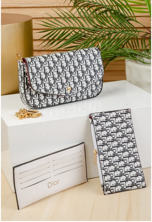 Elegant 3-in-1 Handbag Set | Dior & Gucci Inspired | Stylish & Practical